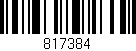 Código de barras (EAN, GTIN, SKU, ISBN): '817384'