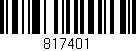 Código de barras (EAN, GTIN, SKU, ISBN): '817401'