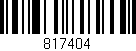 Código de barras (EAN, GTIN, SKU, ISBN): '817404'
