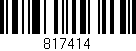 Código de barras (EAN, GTIN, SKU, ISBN): '817414'