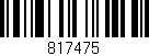 Código de barras (EAN, GTIN, SKU, ISBN): '817475'