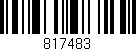 Código de barras (EAN, GTIN, SKU, ISBN): '817483'