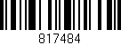 Código de barras (EAN, GTIN, SKU, ISBN): '817484'