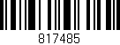 Código de barras (EAN, GTIN, SKU, ISBN): '817485'
