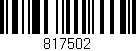 Código de barras (EAN, GTIN, SKU, ISBN): '817502'