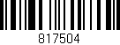 Código de barras (EAN, GTIN, SKU, ISBN): '817504'