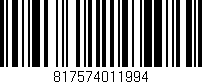 Código de barras (EAN, GTIN, SKU, ISBN): '817574011994'
