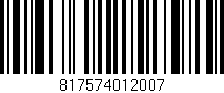 Código de barras (EAN, GTIN, SKU, ISBN): '817574012007'