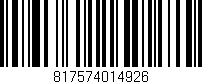 Código de barras (EAN, GTIN, SKU, ISBN): '817574014926'