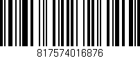 Código de barras (EAN, GTIN, SKU, ISBN): '817574016876'