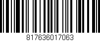 Código de barras (EAN, GTIN, SKU, ISBN): '817636017063'