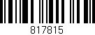 Código de barras (EAN, GTIN, SKU, ISBN): '817815'