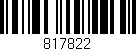 Código de barras (EAN, GTIN, SKU, ISBN): '817822'