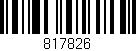Código de barras (EAN, GTIN, SKU, ISBN): '817826'