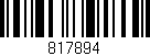Código de barras (EAN, GTIN, SKU, ISBN): '817894'