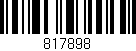 Código de barras (EAN, GTIN, SKU, ISBN): '817898'