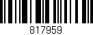 Código de barras (EAN, GTIN, SKU, ISBN): '817959'