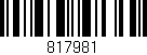 Código de barras (EAN, GTIN, SKU, ISBN): '817981'