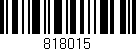 Código de barras (EAN, GTIN, SKU, ISBN): '818015'