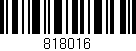 Código de barras (EAN, GTIN, SKU, ISBN): '818016'