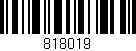 Código de barras (EAN, GTIN, SKU, ISBN): '818019'