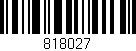 Código de barras (EAN, GTIN, SKU, ISBN): '818027'