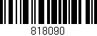 Código de barras (EAN, GTIN, SKU, ISBN): '818090'