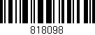 Código de barras (EAN, GTIN, SKU, ISBN): '818098'