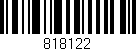 Código de barras (EAN, GTIN, SKU, ISBN): '818122'