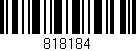 Código de barras (EAN, GTIN, SKU, ISBN): '818184'