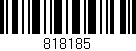 Código de barras (EAN, GTIN, SKU, ISBN): '818185'