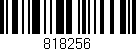 Código de barras (EAN, GTIN, SKU, ISBN): '818256'