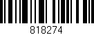 Código de barras (EAN, GTIN, SKU, ISBN): '818274'