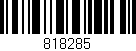 Código de barras (EAN, GTIN, SKU, ISBN): '818285'