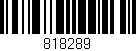 Código de barras (EAN, GTIN, SKU, ISBN): '818289'