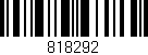 Código de barras (EAN, GTIN, SKU, ISBN): '818292'