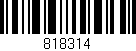 Código de barras (EAN, GTIN, SKU, ISBN): '818314'