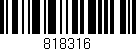 Código de barras (EAN, GTIN, SKU, ISBN): '818316'