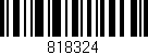 Código de barras (EAN, GTIN, SKU, ISBN): '818324'