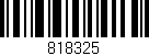 Código de barras (EAN, GTIN, SKU, ISBN): '818325'