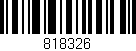 Código de barras (EAN, GTIN, SKU, ISBN): '818326'