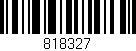 Código de barras (EAN, GTIN, SKU, ISBN): '818327'