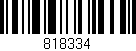 Código de barras (EAN, GTIN, SKU, ISBN): '818334'