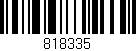 Código de barras (EAN, GTIN, SKU, ISBN): '818335'