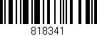 Código de barras (EAN, GTIN, SKU, ISBN): '818341'