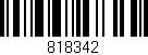 Código de barras (EAN, GTIN, SKU, ISBN): '818342'