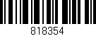 Código de barras (EAN, GTIN, SKU, ISBN): '818354'