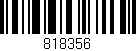 Código de barras (EAN, GTIN, SKU, ISBN): '818356'