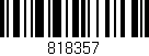 Código de barras (EAN, GTIN, SKU, ISBN): '818357'