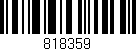 Código de barras (EAN, GTIN, SKU, ISBN): '818359'